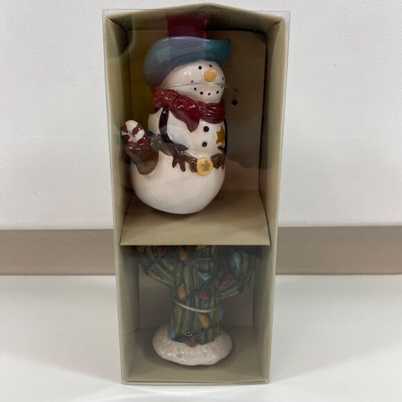 Sonoma Life+Style Happy Trails Holiday Salt Pepper Shaker Snowman Christmas Tree - Picture 1 of 8